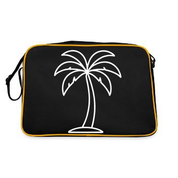 Palm Outline - Retro Bag - black/gold - Back
