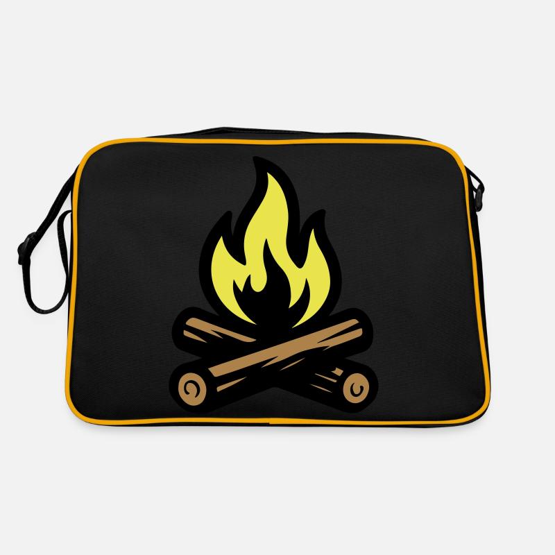 Fire Campfire Icon Retro Bag