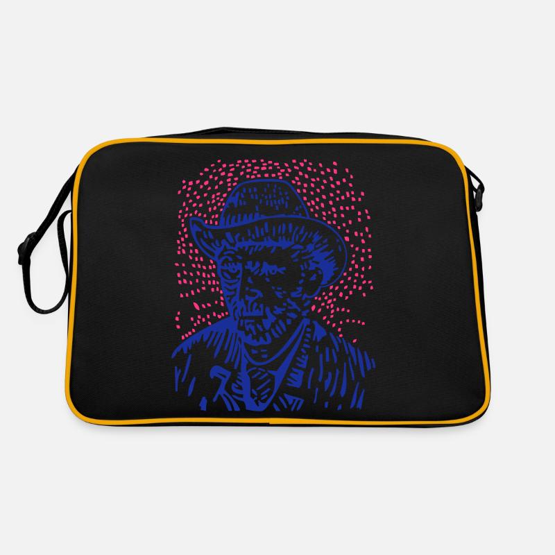 Vincent van Gogh - Retro Tasche - Schwarz/Gold