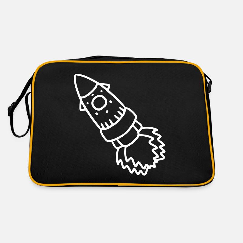 Raumschiff Rakete Spaceship Retro Tasche