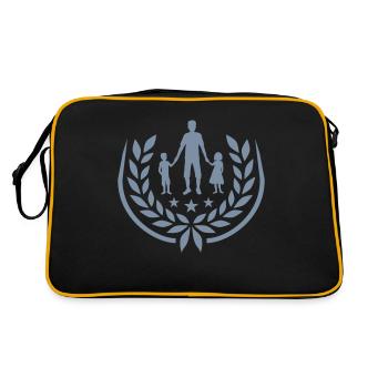 Fille Fils Papa Enfants - Sac Retro - noir/or - Dos