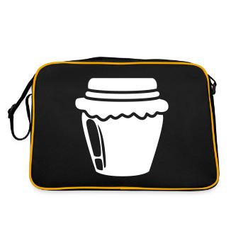 Honey symbol beekeeper - Retro Bag - black/gold - Back