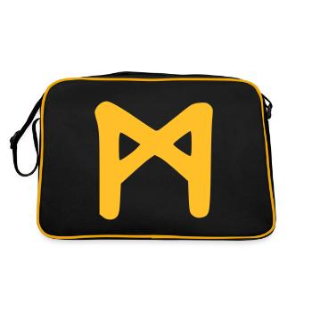 Symboles celtiques - Rune MANNAZ 1 - Sac Retro - noir/or - Dos