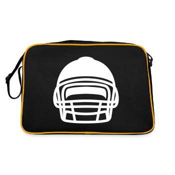 Casque de football - Sac Retro - noir/or - Dos