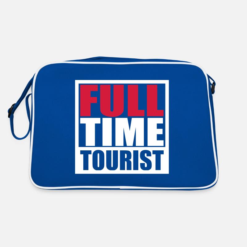 Full Time Tourist | Farbe änderbar Retro Tasche