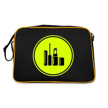 Icône Maquillage Cosmétiques - Sac Retro - noir/or - Dos