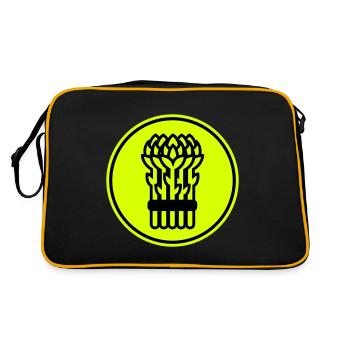 Cercle d’icônes d’asperges - Sac Retro - noir/or - Dos
