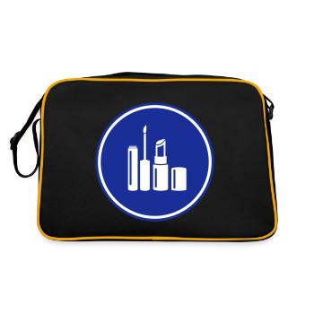 Icône Maquillage Cosmétiques - Sac Retro - noir/or - Dos