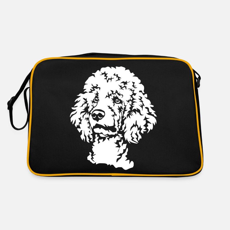 Tête de caniche « Black Edition » Sac Retro