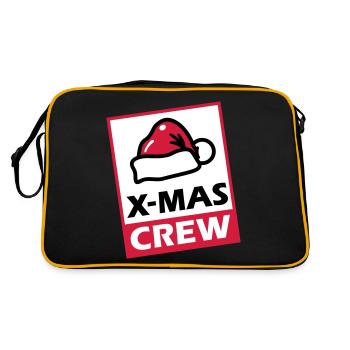 christmas crew xmas party - Retro Tasche - Schwarz/Gold - Hinten