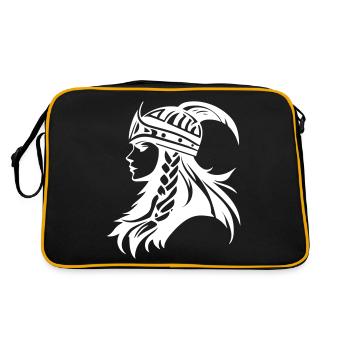 Symbole de la Valkyrie du guerrier viking - Sac Retro - noir/or - Dos