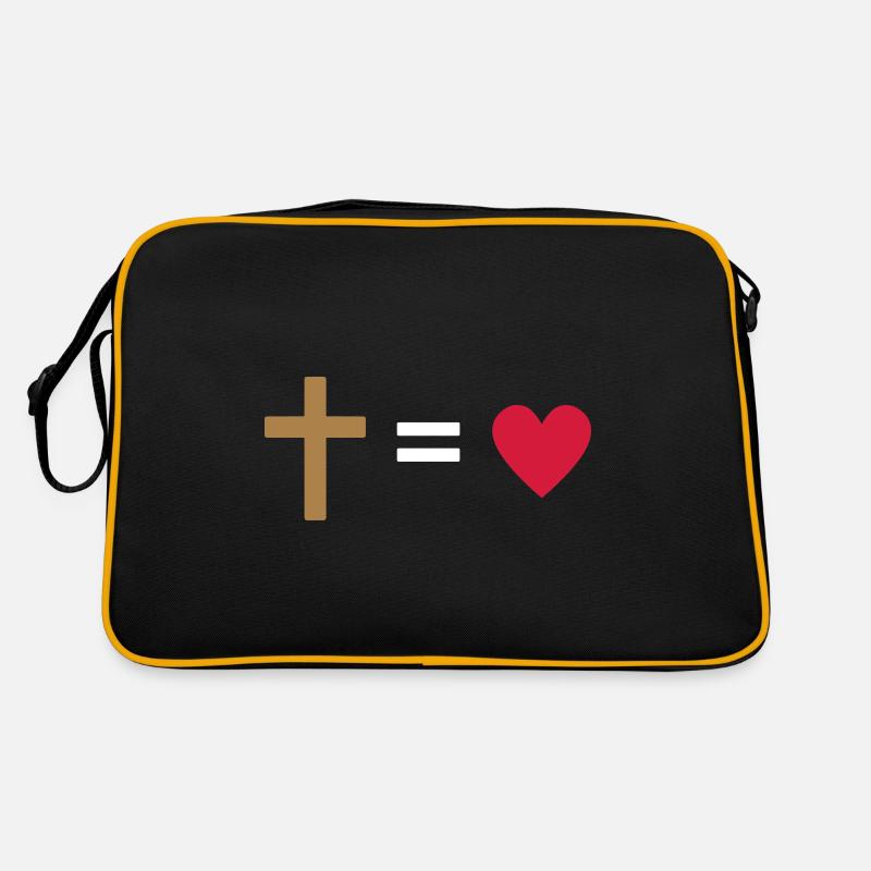 Jesus = Liebe Retro Tasche