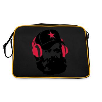 marx_star_ot - Retro Tasche - Schwarz/Gold - Hinten