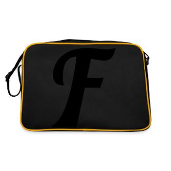 F - Retro Tasche - Schwarz/Gold - Hinten