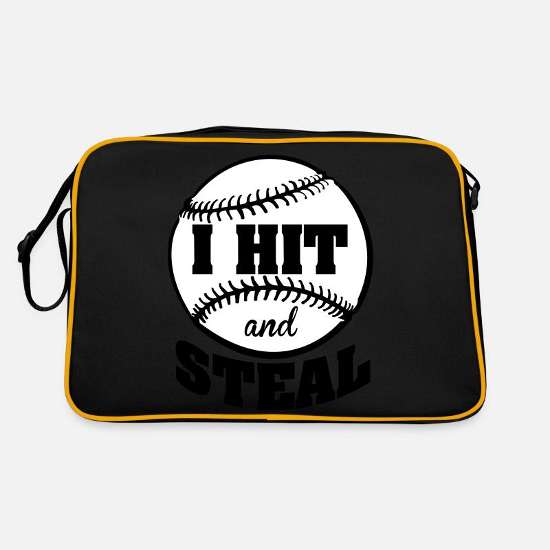 I hit and steal - Baseball Retro Tasche