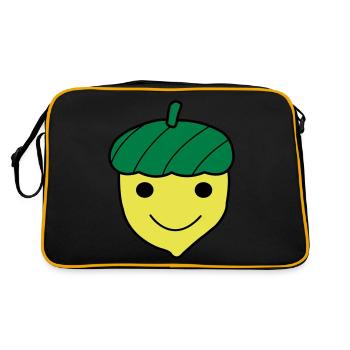 Blije Eikel - Retro Tasche - Schwarz/Gold - Hinten