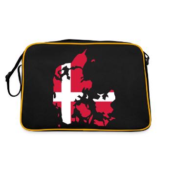 Danemark - drapeau - Sac Retro - noir/or - Dos