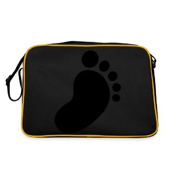 Fuß - Retro Tasche - Schwarz/Gold - Hinten
