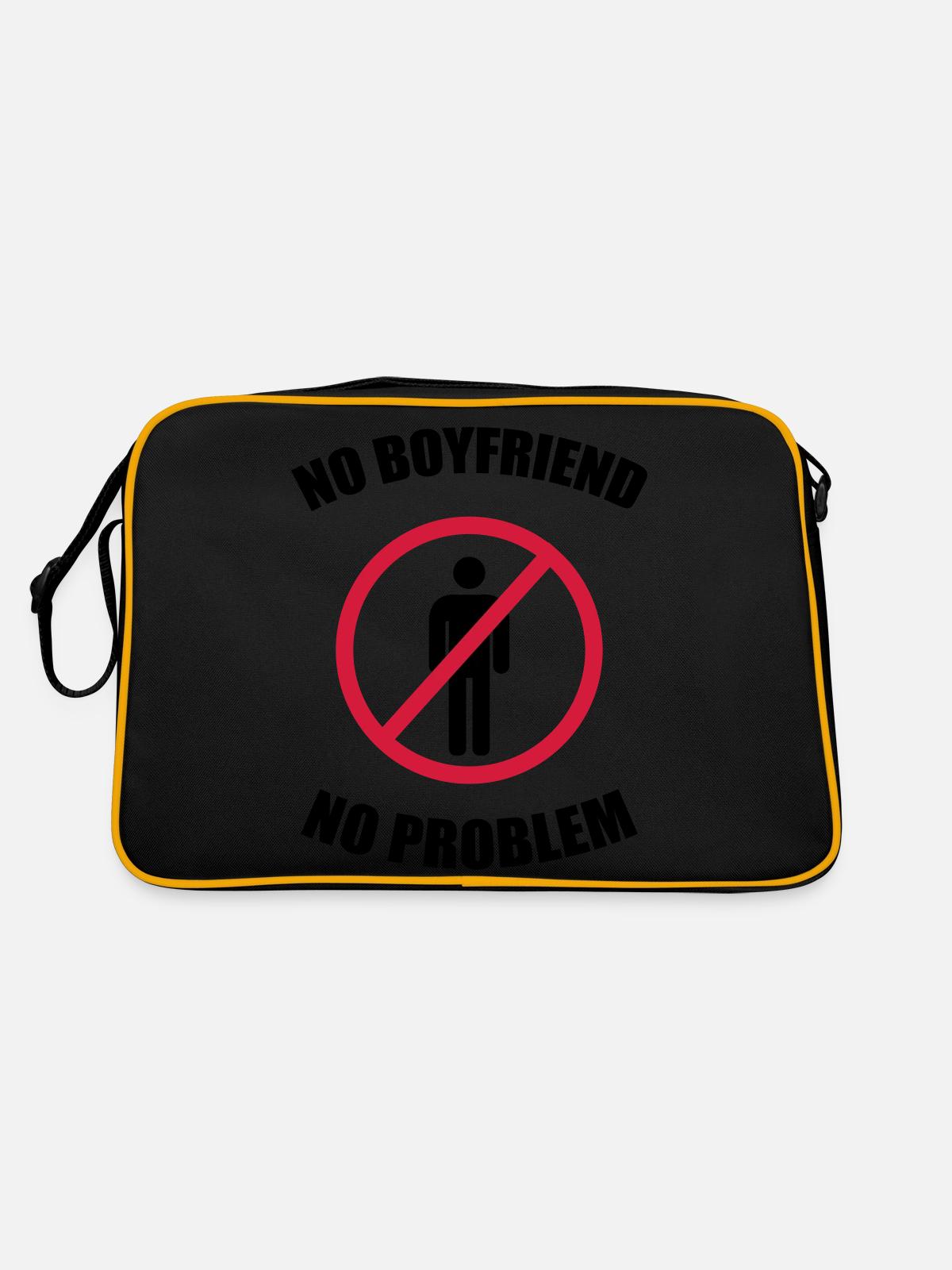 no_boyfriend_no_problem - Retro Bag - black/gold - Back