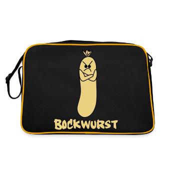 bockwurst - Retro Tasche - Schwarz/Gold - Hinten