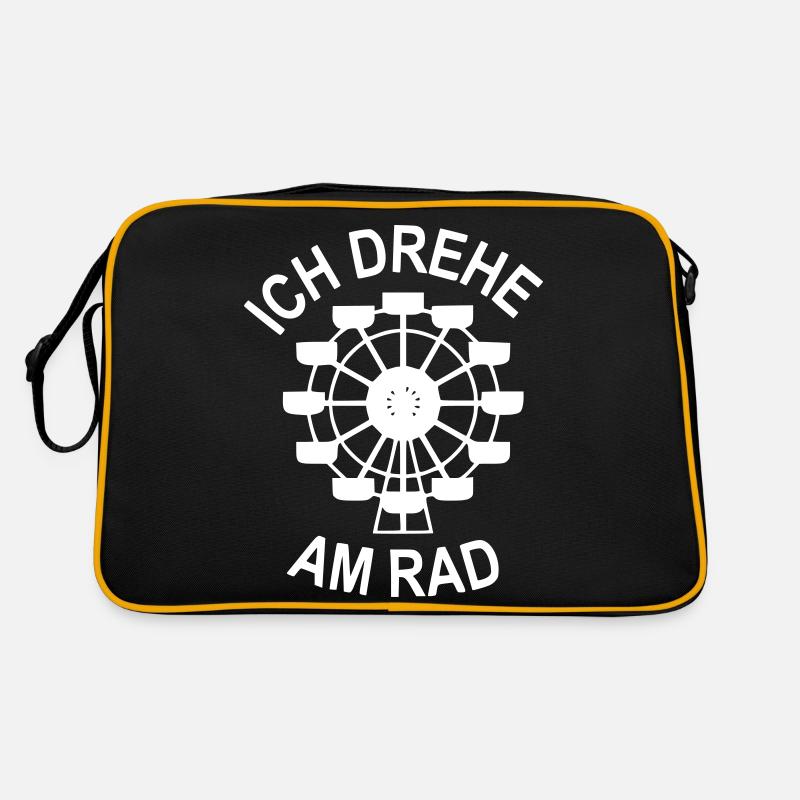 Riesenrad - Retro Tasche - Schwarz/Gold