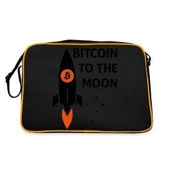 bitcoin to the moon - Sac Retro - noir/or - Dos