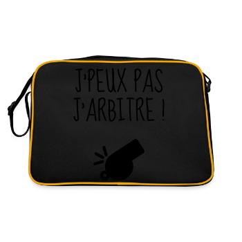 Arbitre / Arbitrage / Sport / Sifflet - Sac Retro - noir/or - Dos