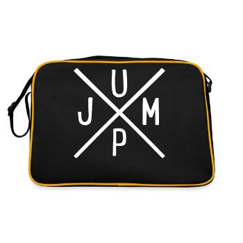 jump - Retro Tasche - Schwarz/Gold - Hinten