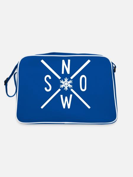 snow - Retro Bag - blue/white - Back