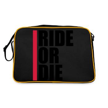 Bar Red Logo - Retro Bag - black/gold - Back