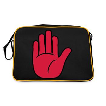 Panneau d’arrêt de la main - Sac Retro - noir/or - Dos