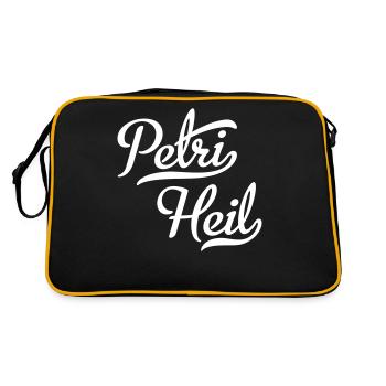 Petri Heil - Retro Tasche - Schwarz/Gold - Hinten