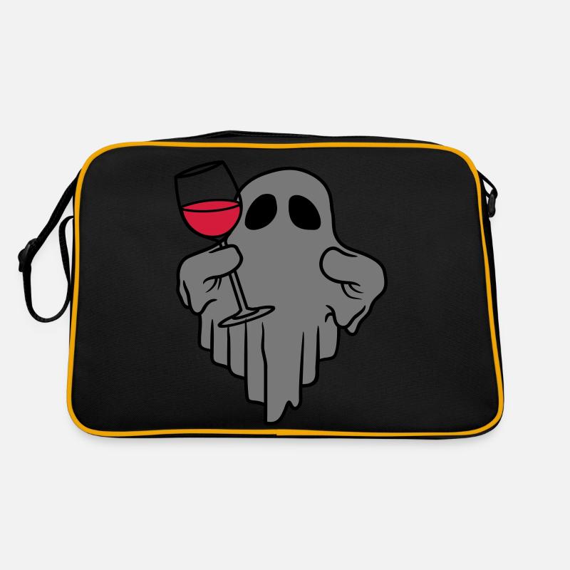 Wein trinkender Geist Comic Retro Tasche