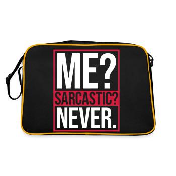moi sarcastique ne cite jamais - Sac Retro - noir/or - Dos