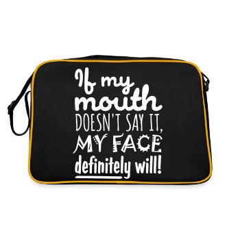 Mon visage le fera certainement - Sac Retro - noir/or - Dos