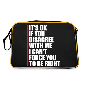 Vous n’êtes pas d’accord avec moi - Sac Retro - noir/or - Dos