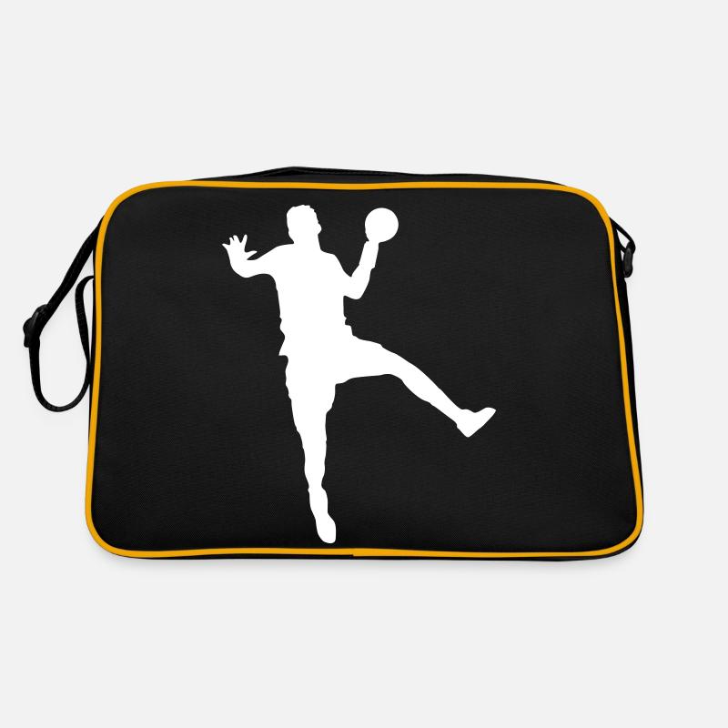 handball - Retro Tasche - Schwarz/Gold