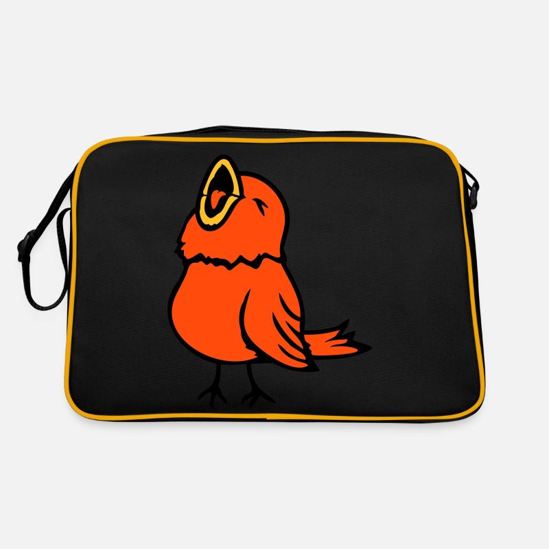 Wellensittich Singvogel Spatz Vogel zwitschert süß Retro Tasche