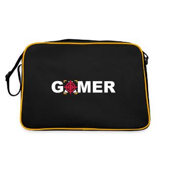 Gamer online PC gaming console% zocker #zocken - Retro Bag - black/gold - Back