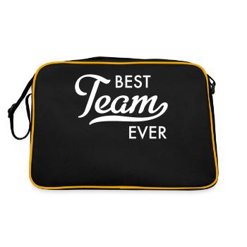 Best Team ever - Retro Tasche - Schwarz/Gold - Hinten