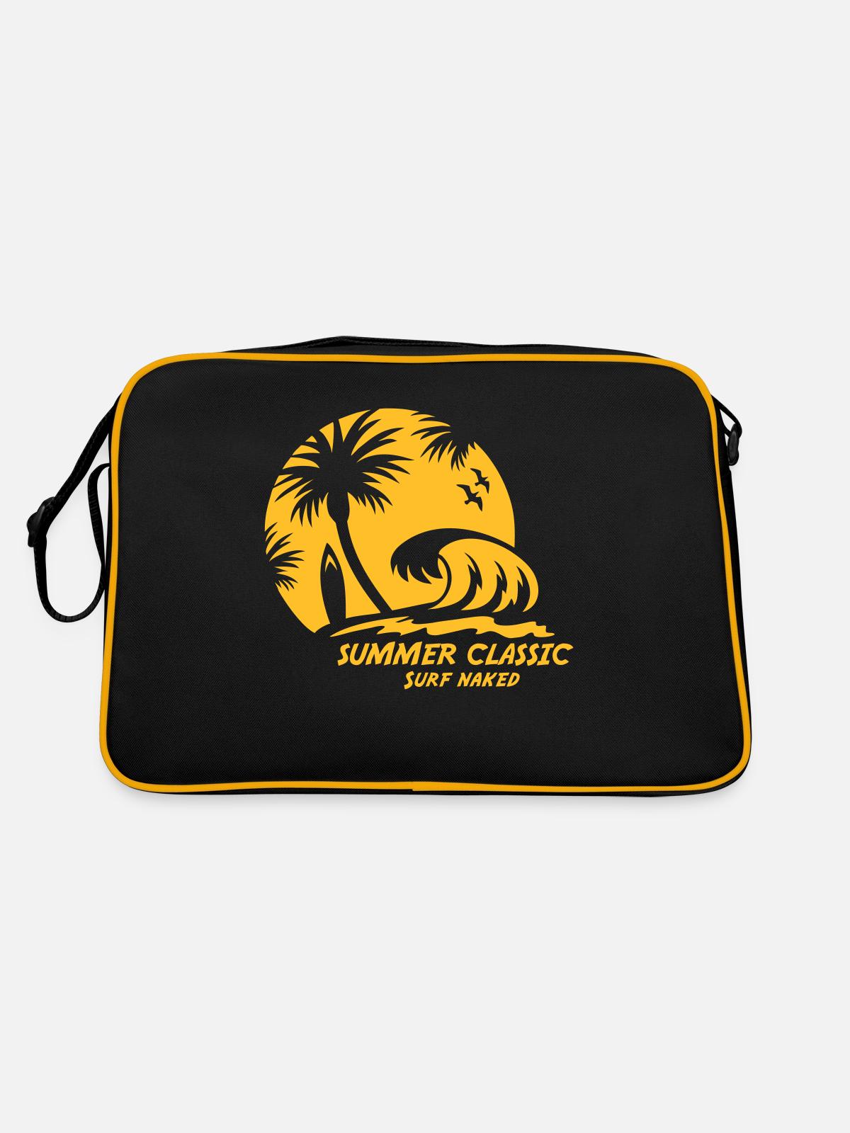 SUMMER CLASSIC - Retro Bag - black/gold - Back