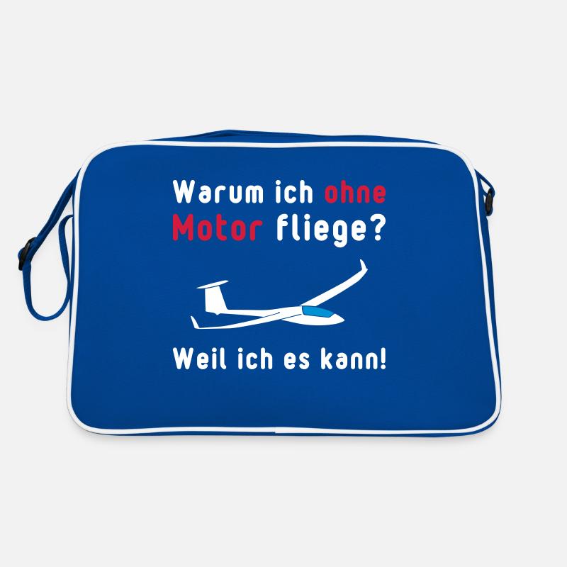 Spruch Segelflieger lustig Pilot Segelflugzeug Retro Tasche