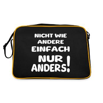 nicht wie andere II - Retro Tasche - Schwarz/Gold - Hinten