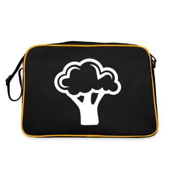 Broccoli Vegetables - Retro Bag - black/gold - Back