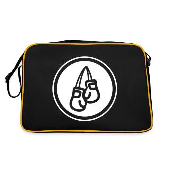 Symbole des gants de boxe - Sac Retro - noir/or - Dos