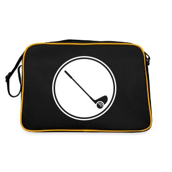 Golf symbol - Retro Bag - black/gold - Back