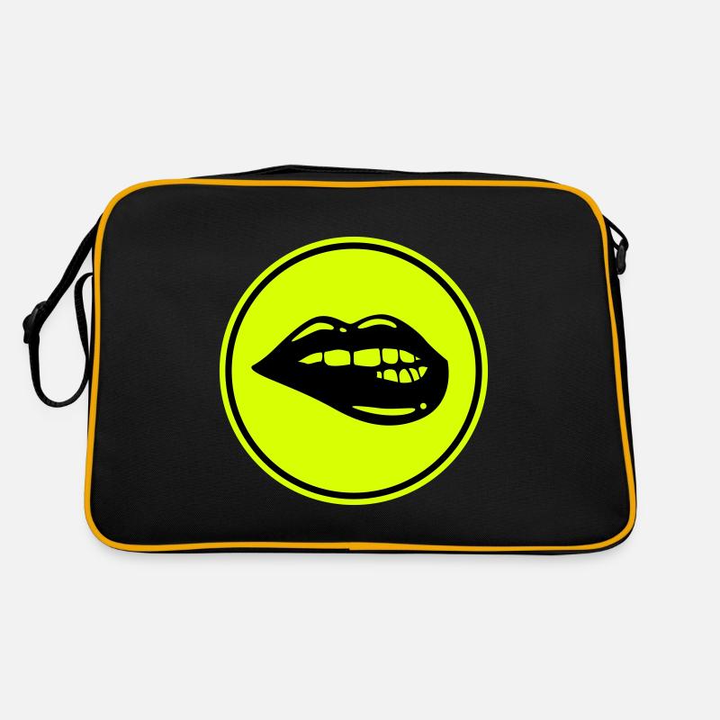Lippen symbol Retro Tasche