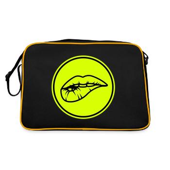 Lèvres - Sac Retro - noir/or - Dos