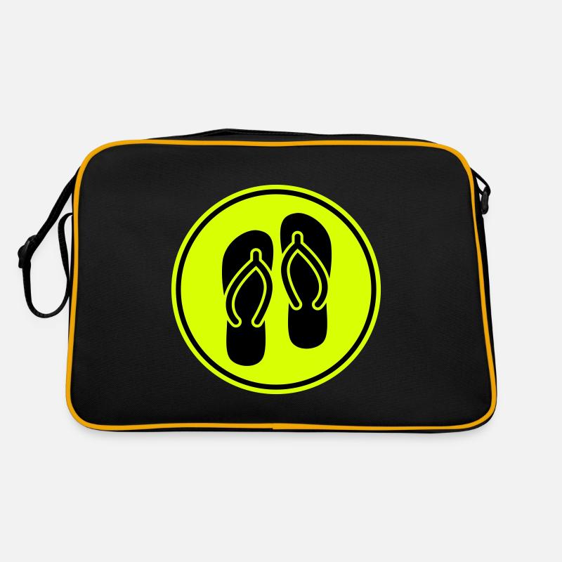 Badelatschen icon - Retro Tasche - Schwarz/Gold