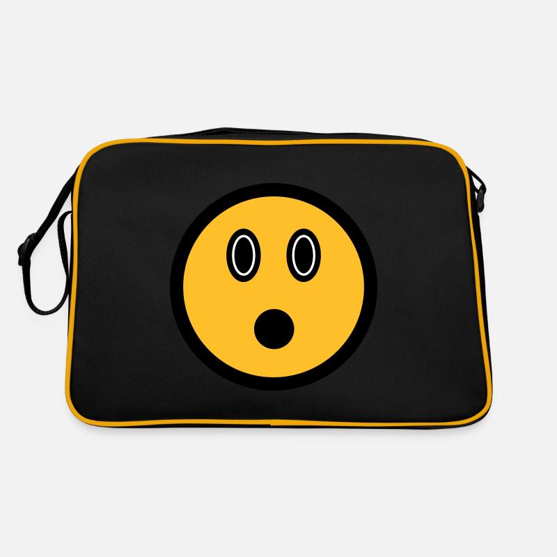 Émoticône perplexe - Symbole d’image - Stroke Face Sac Retro